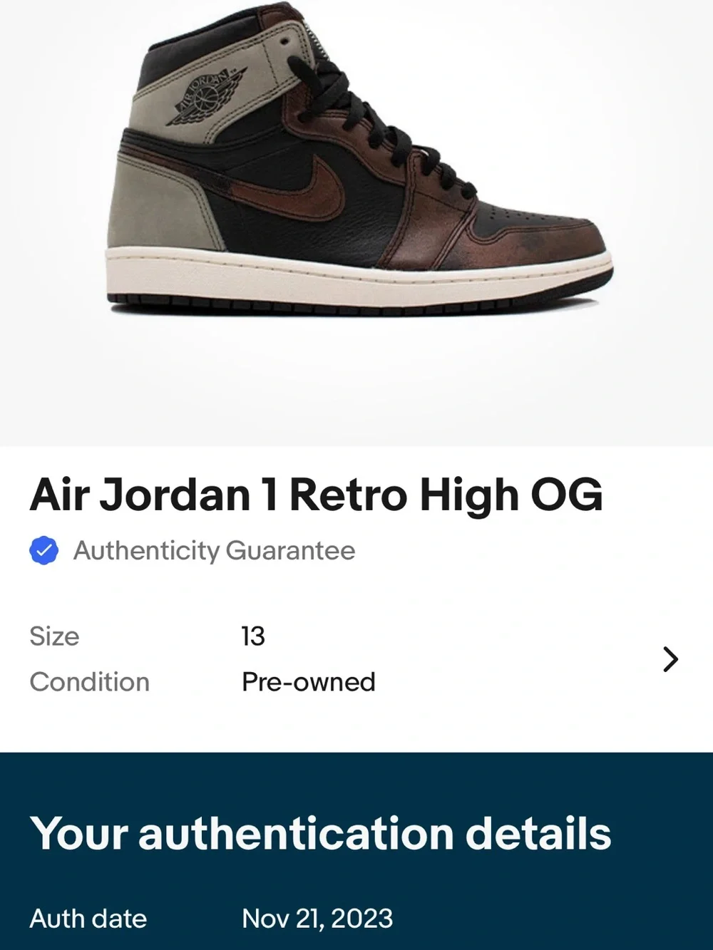 Jordan 1 High-Top Sneakers rust